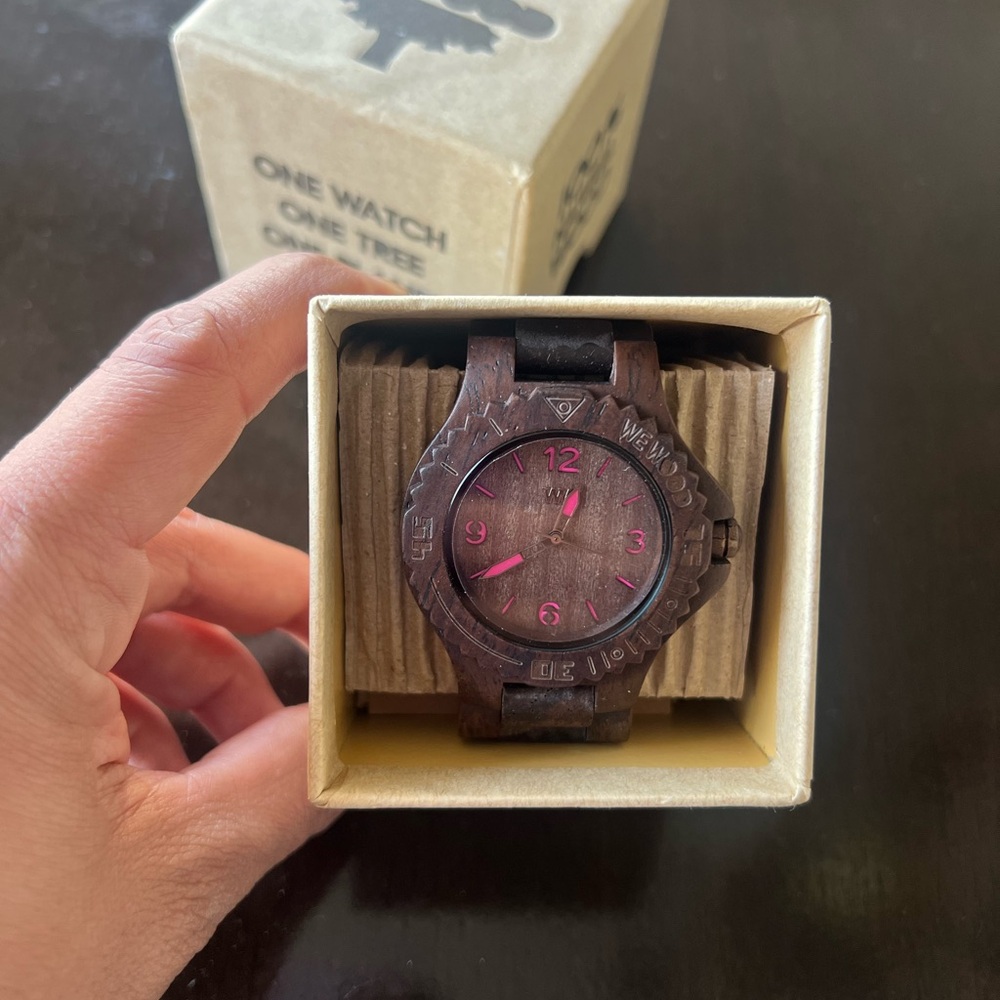 WEWOOD Women’s Watch: Kale Choco Pink